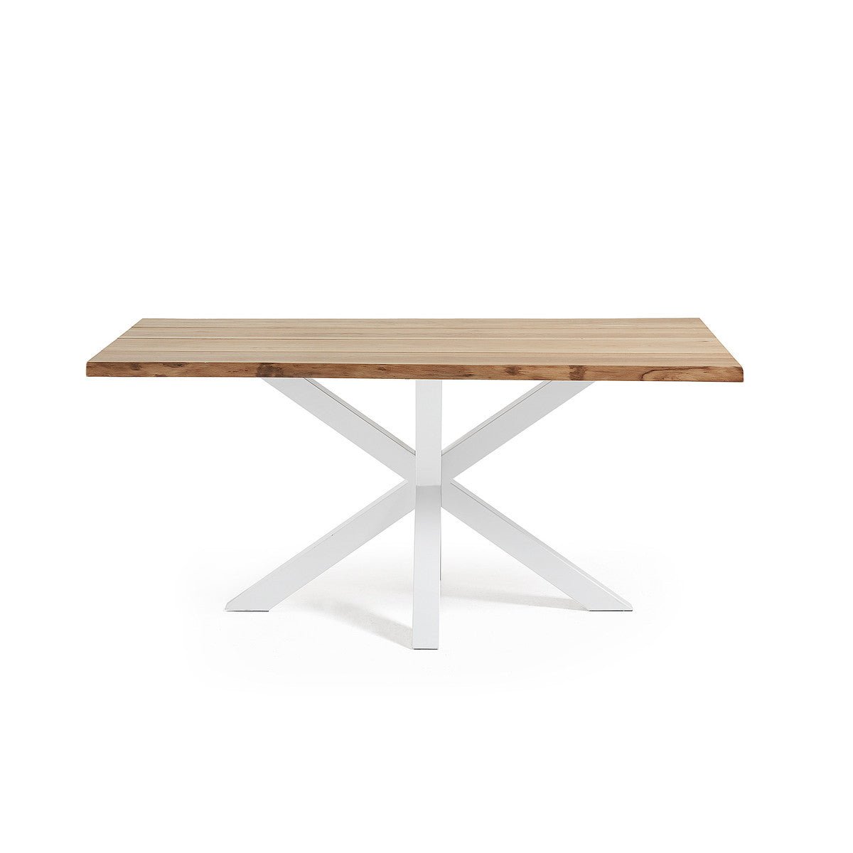 Diego 1.8m Natural Oak Dining Table - White - Dining Tables