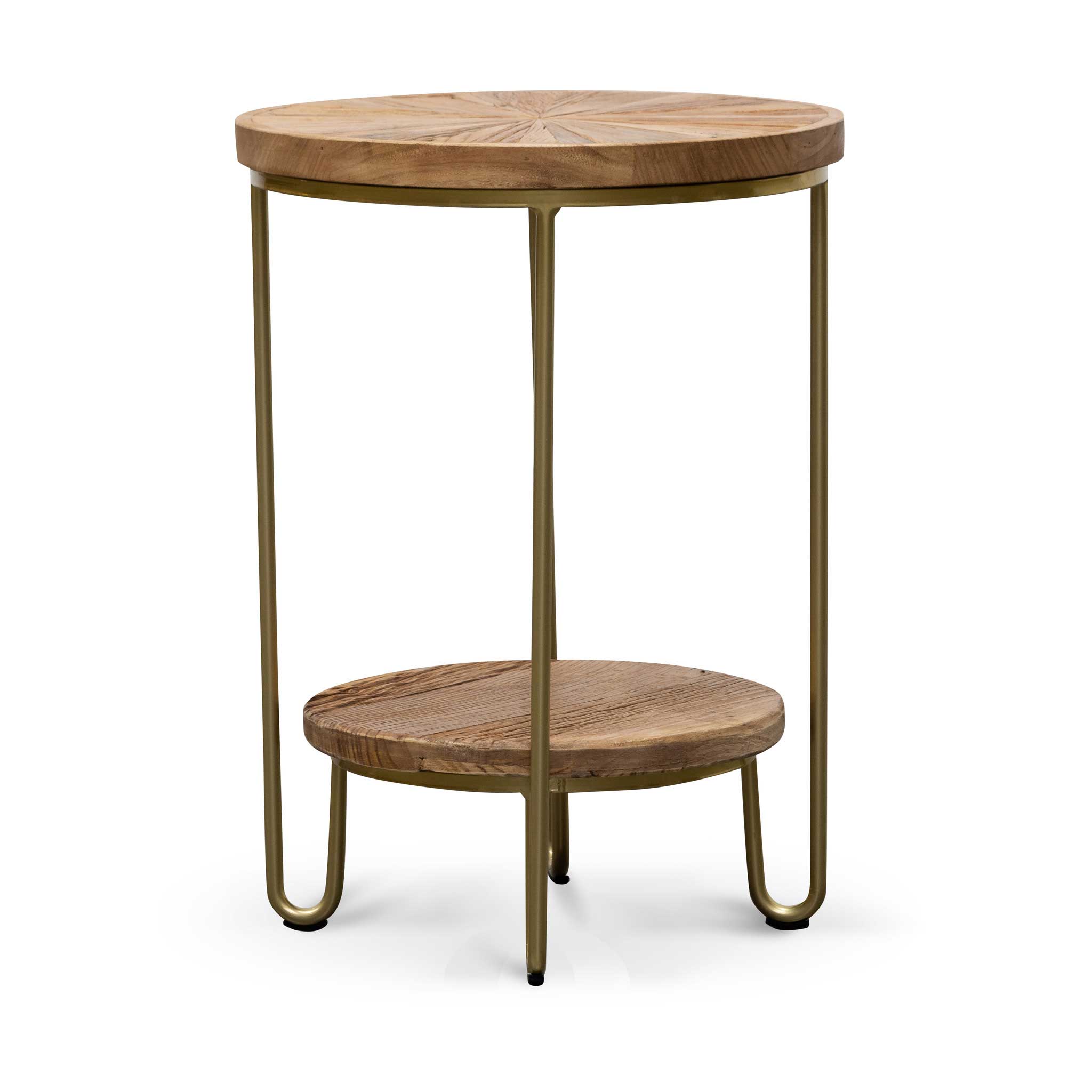 Emilia Elm Wood Side table - Natural - Bedside Tables