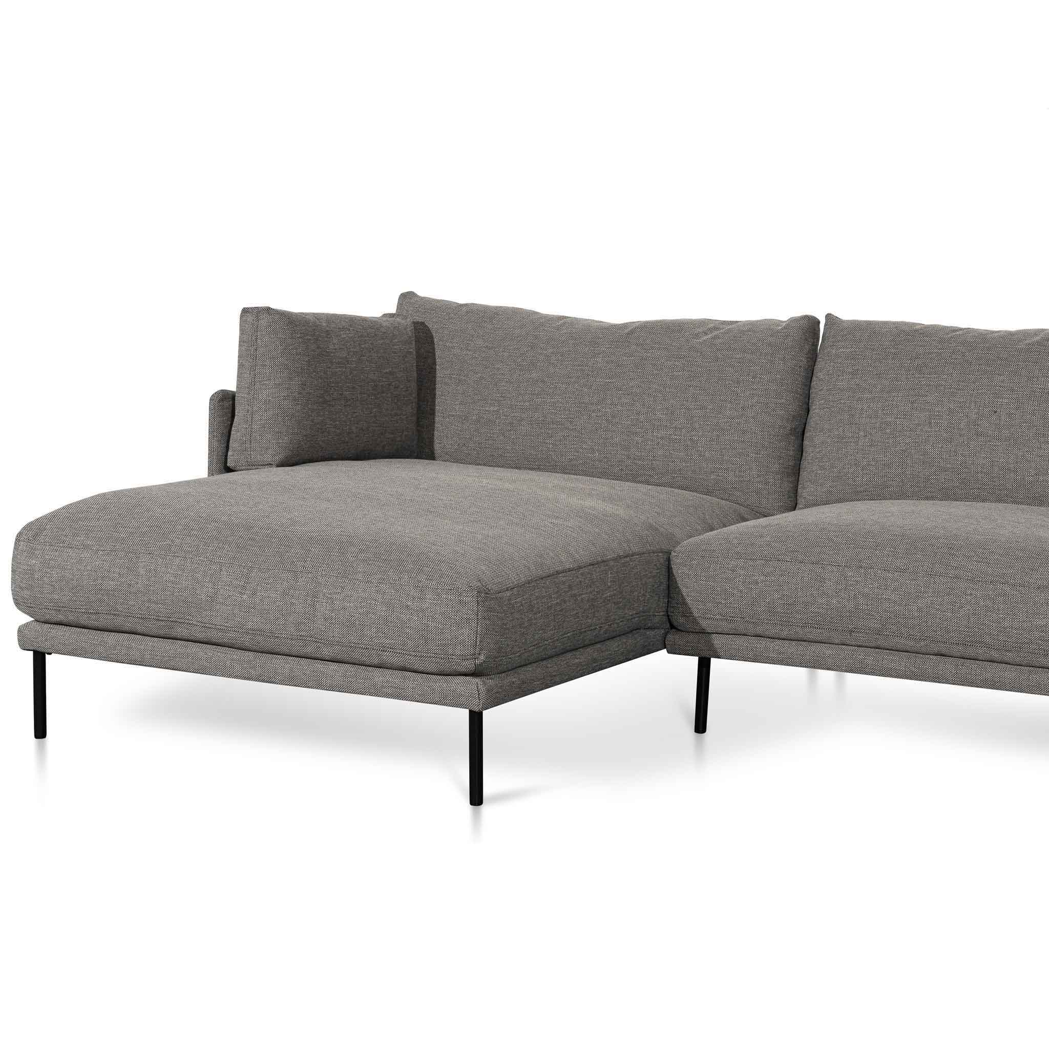 Emilis 4S Left Chaise Sofa - Graphite Grey - Sofas