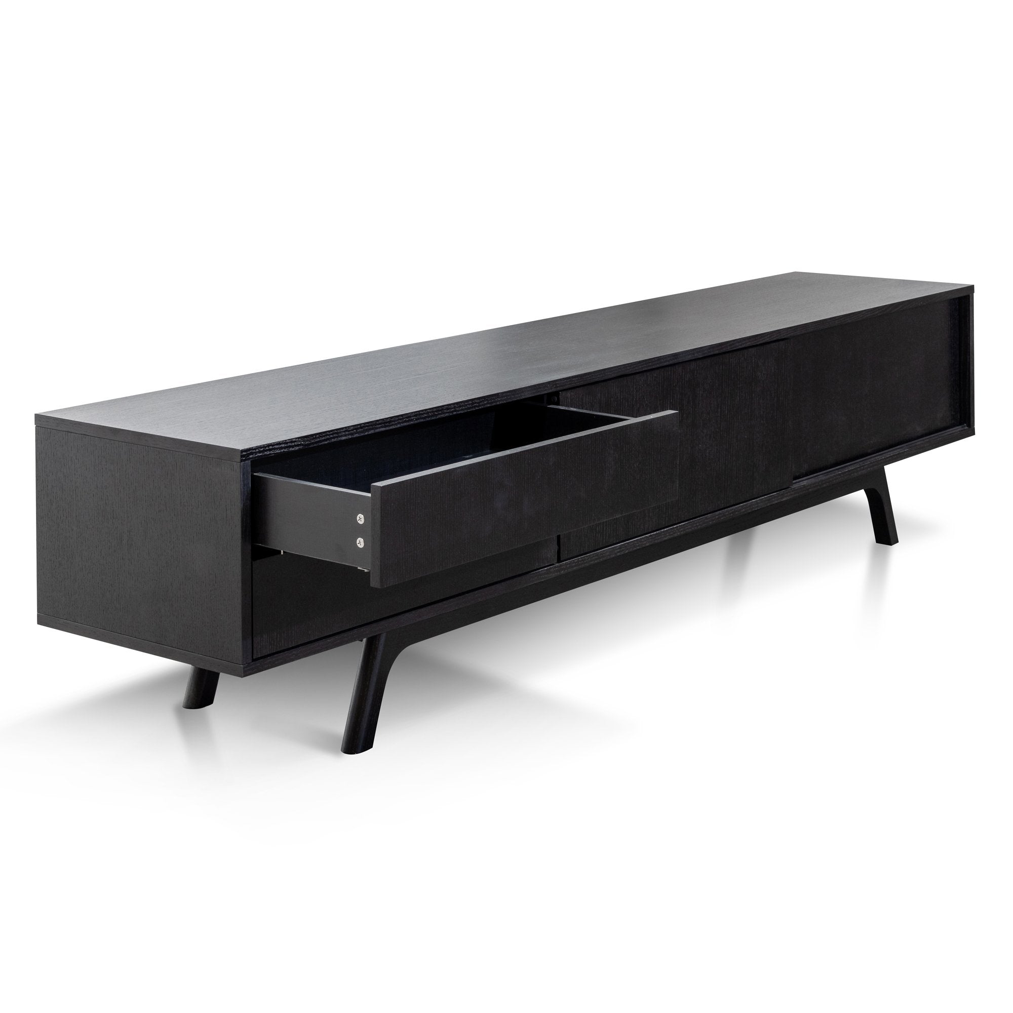 Emma Wooden TV Stand - Full Black - TV Units