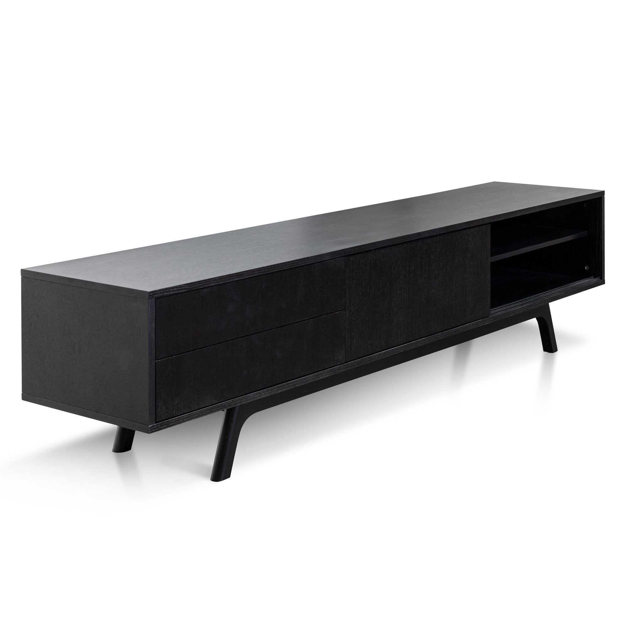 Emma Wooden TV Stand - Full Black - TV Units