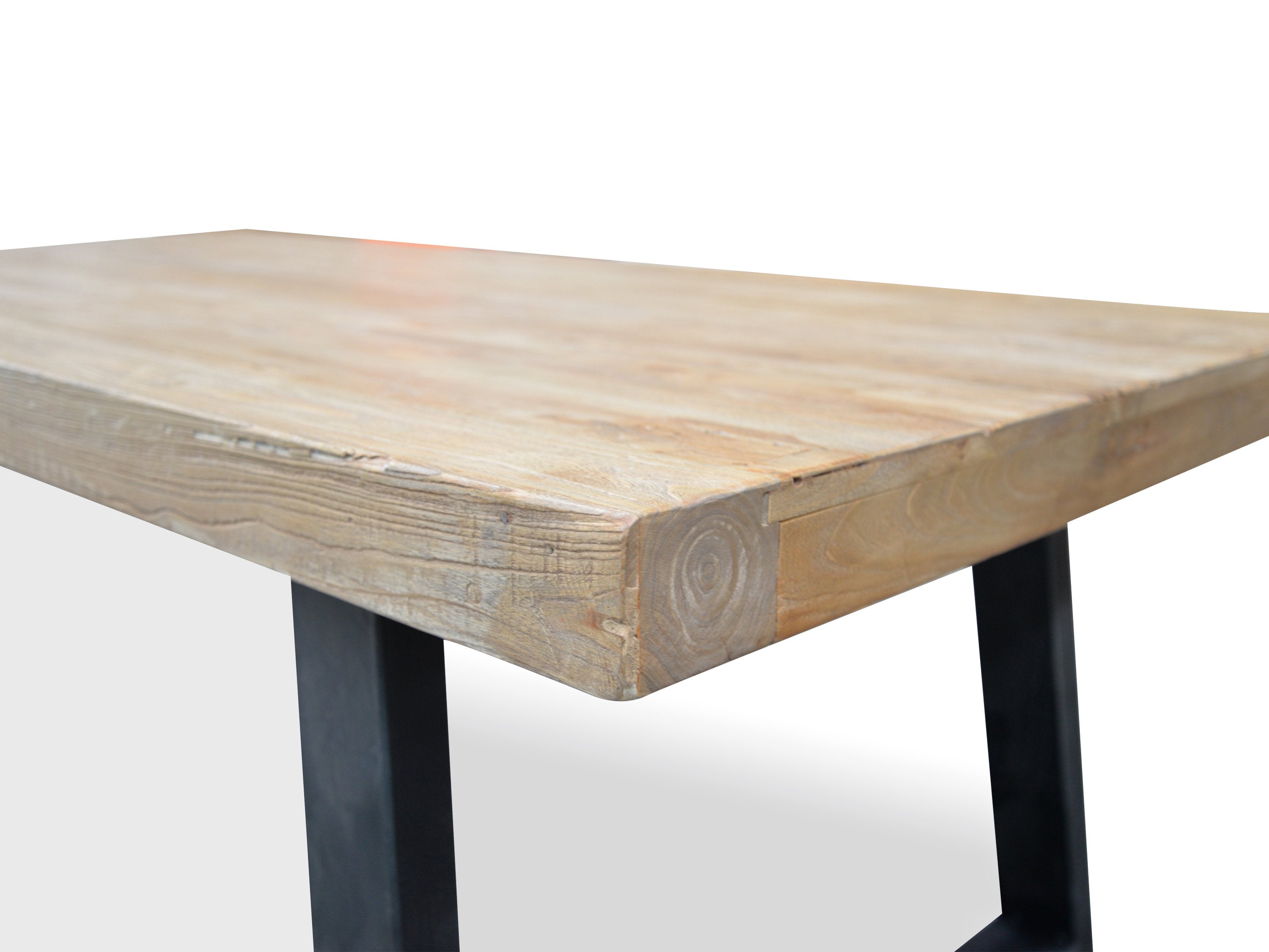 Eros 1.98m Reclaimed Elm Wood Dining Table - Dining Tables