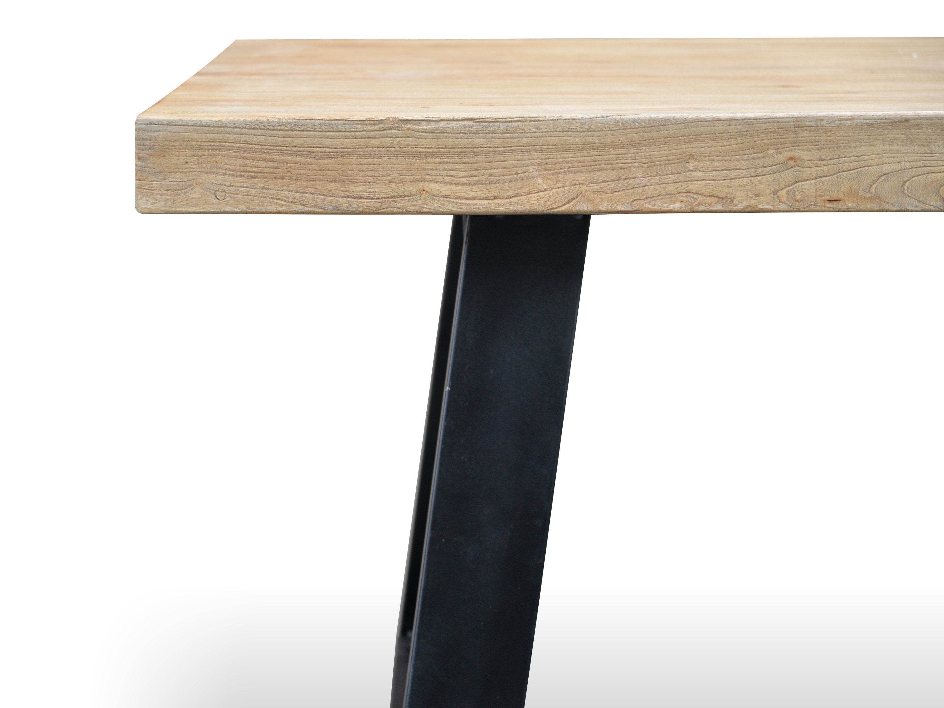 Eros 1.98m Reclaimed Elm Wood Dining Table - Dining Tables