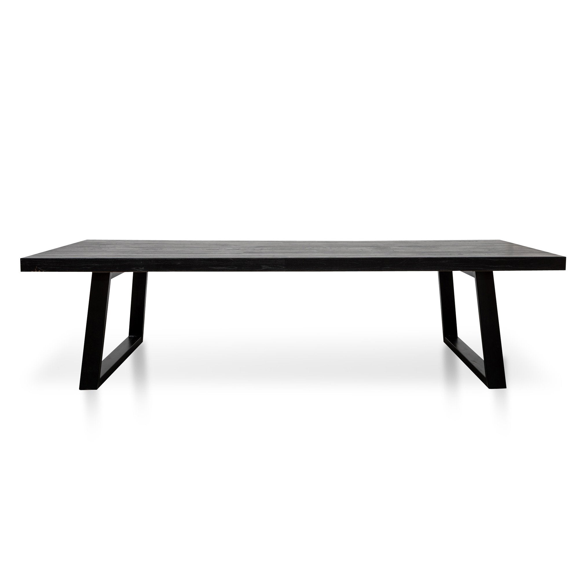 Eros 3m Reclaimed Wood Dining Table - Full Black - Dining Tables
