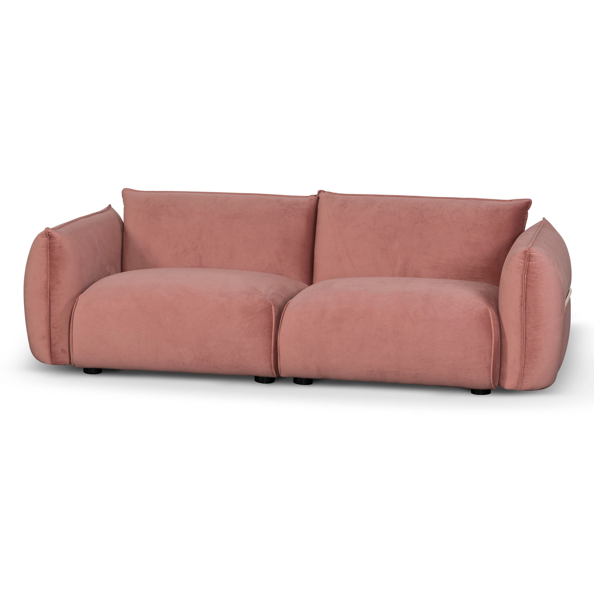 Felix 3S Sofa - Blush Pink Brass Frame - Sofas