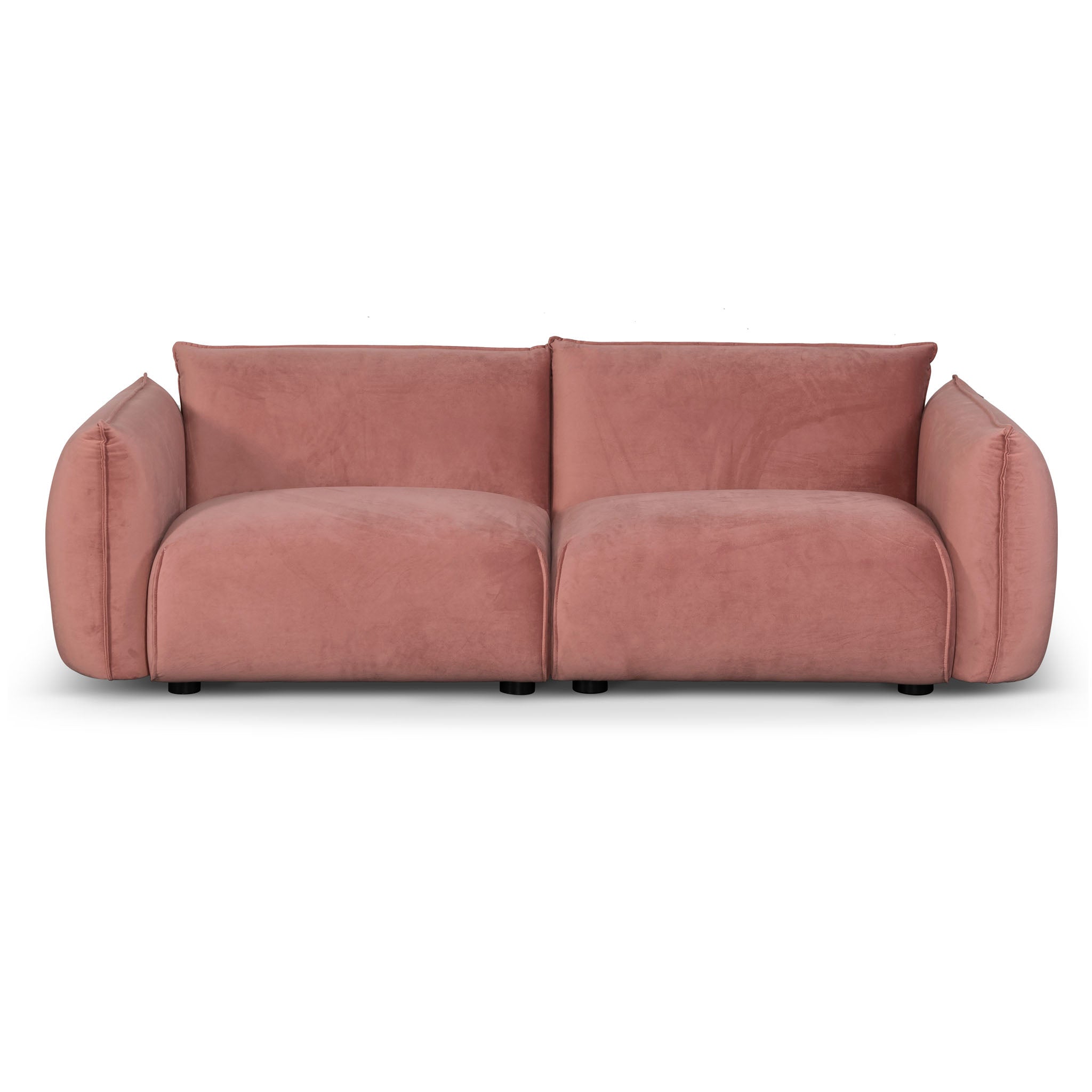 Felix 3S Sofa - Blush Pink Brass Frame - Sofas