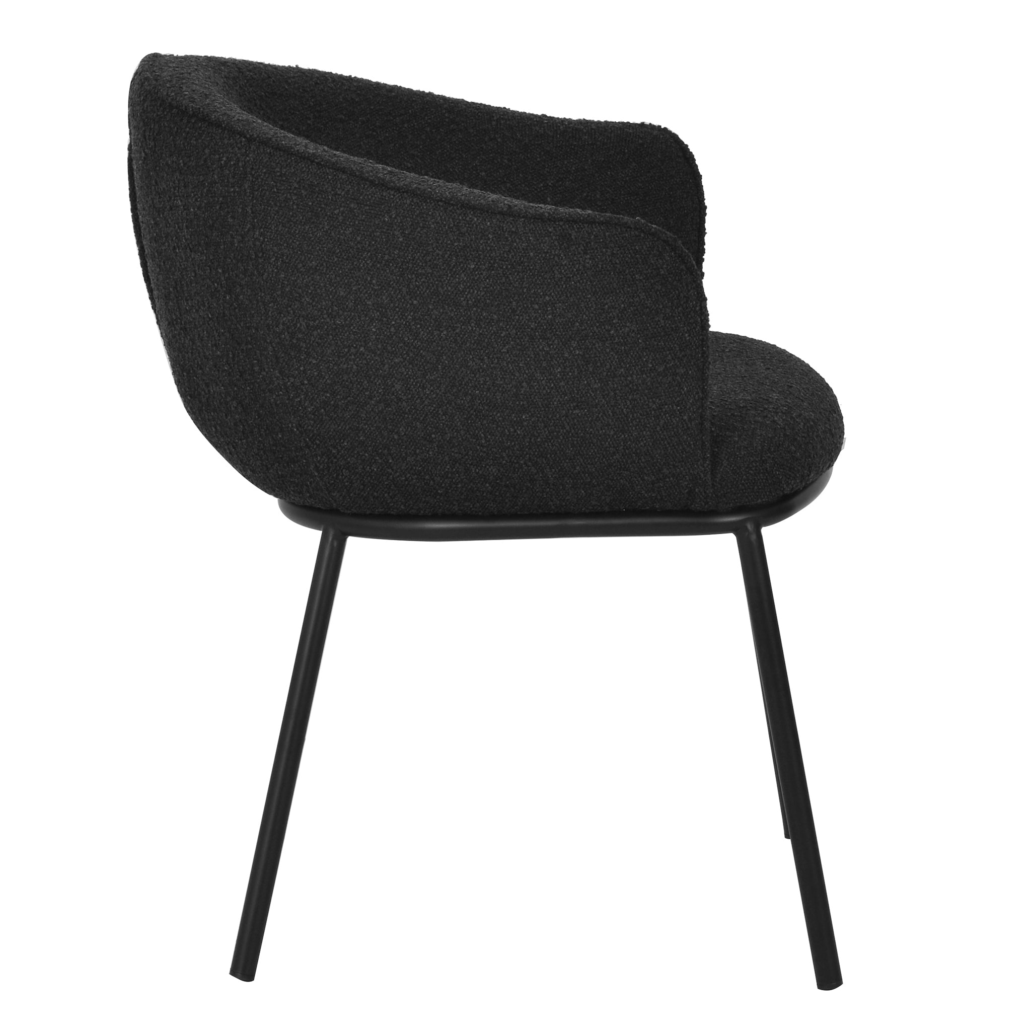 George Dining Chair - Black Boucle - Dining Chairs