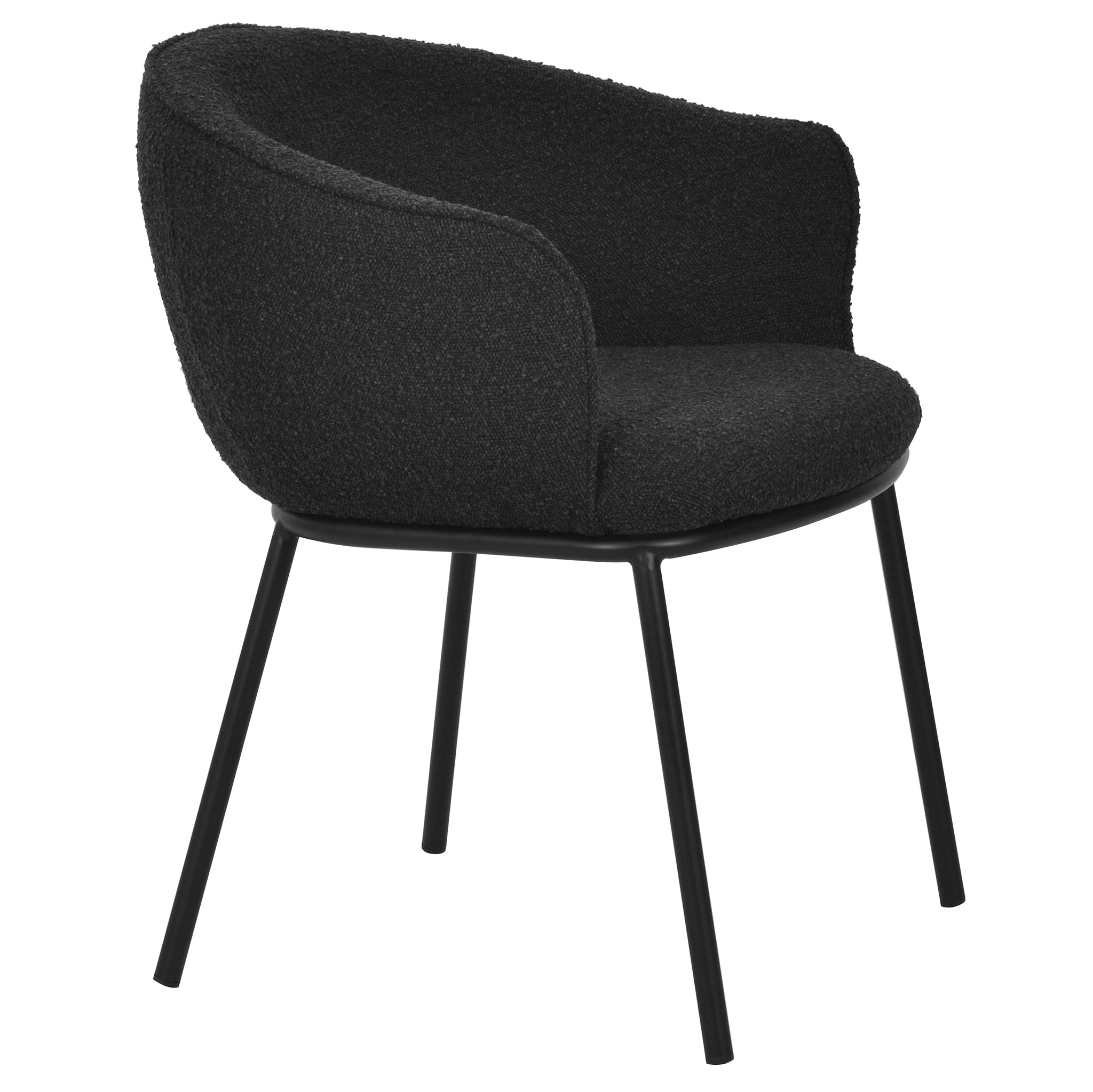 George Dining Chair - Black Boucle - Dining Chairs