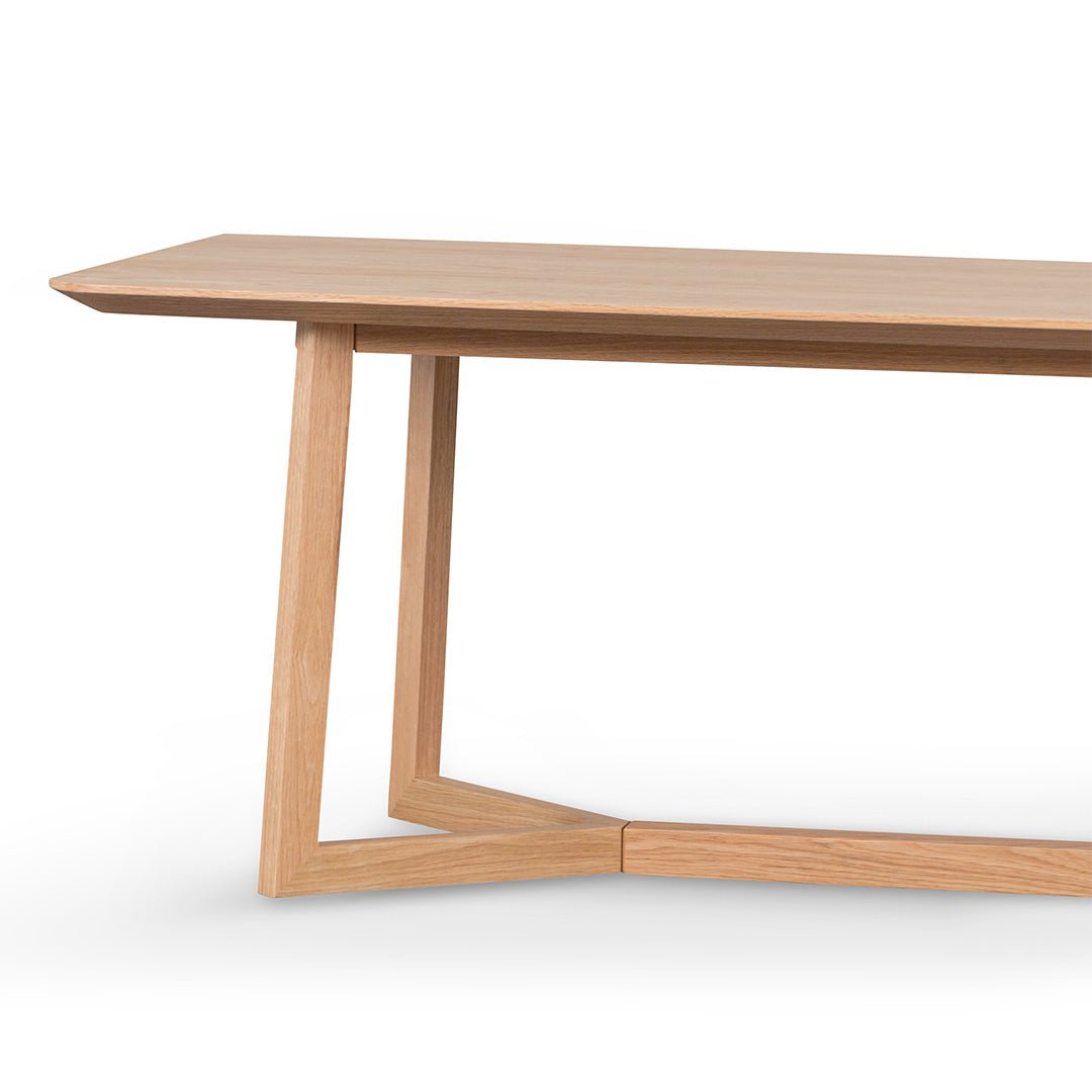 Gian 2.4m Wooden Dining Table - Natural - Dining Tables