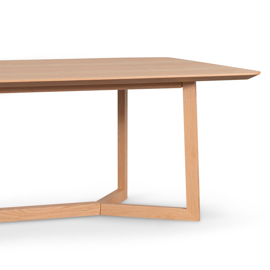 Gian 2.4m Wooden Dining Table - Natural - Dining Tables