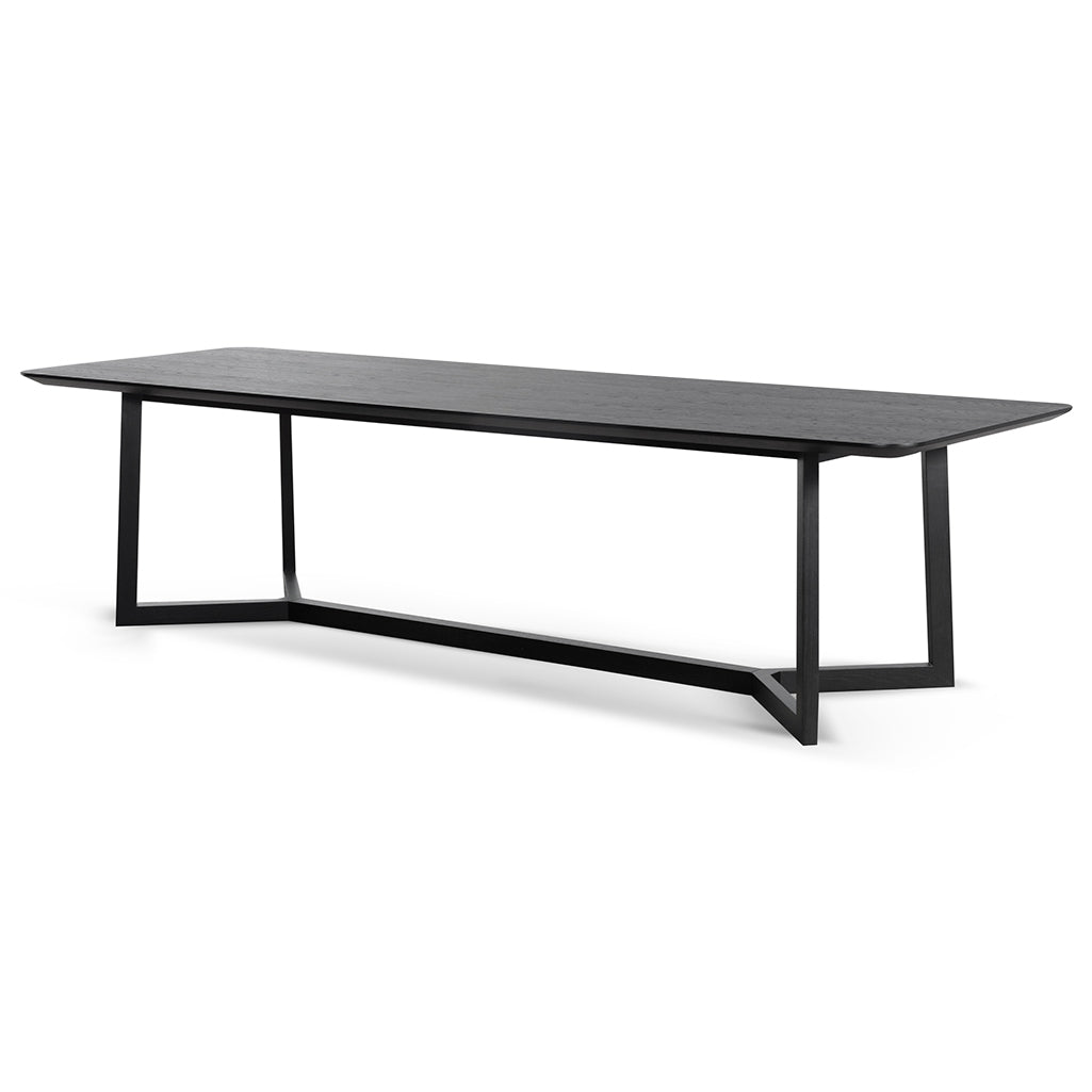 Gian 2.95m Wooden Dining Table - Full Black - Dining Tables