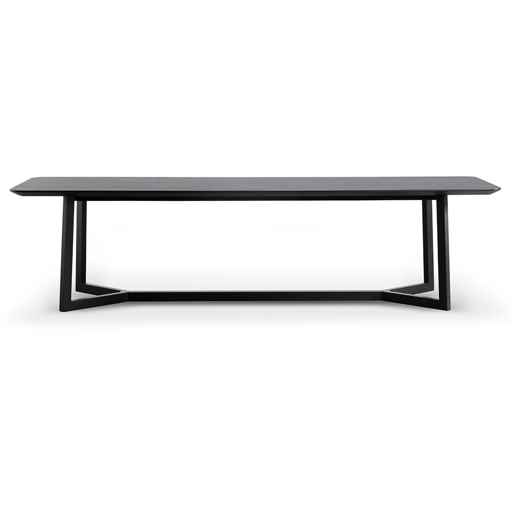 Gian 2.95m Wooden Dining Table - Full Black - Dining Tables