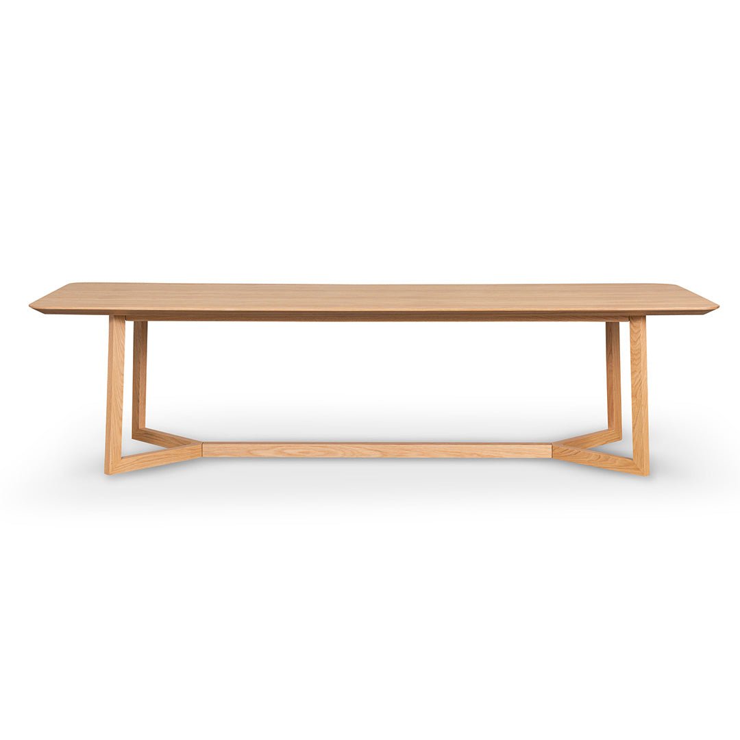 Gian 2.95m Wooden Dining Table - Natural - Dining Tables