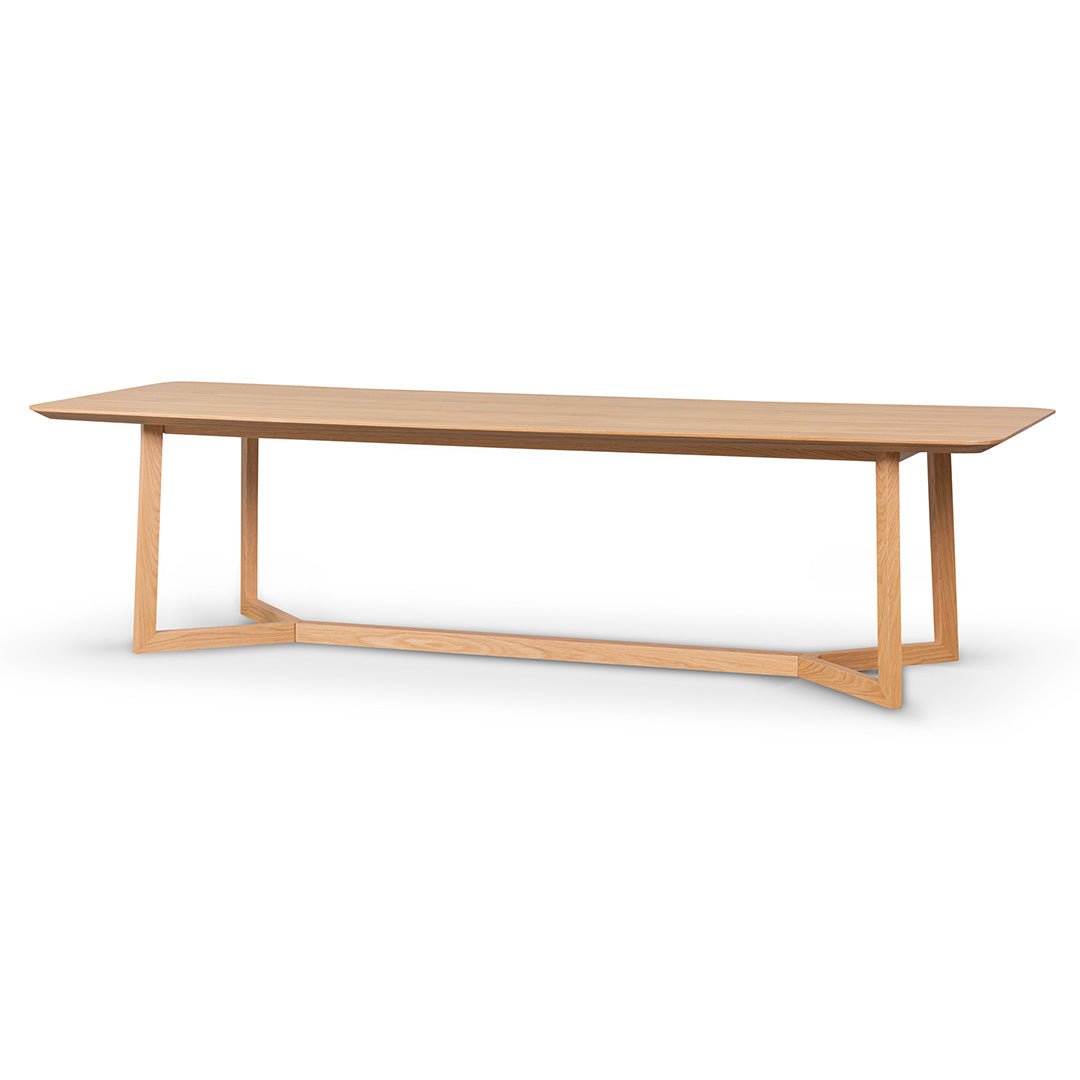 Gian 2.95m Wooden Dining Table - Natural - Dining Tables