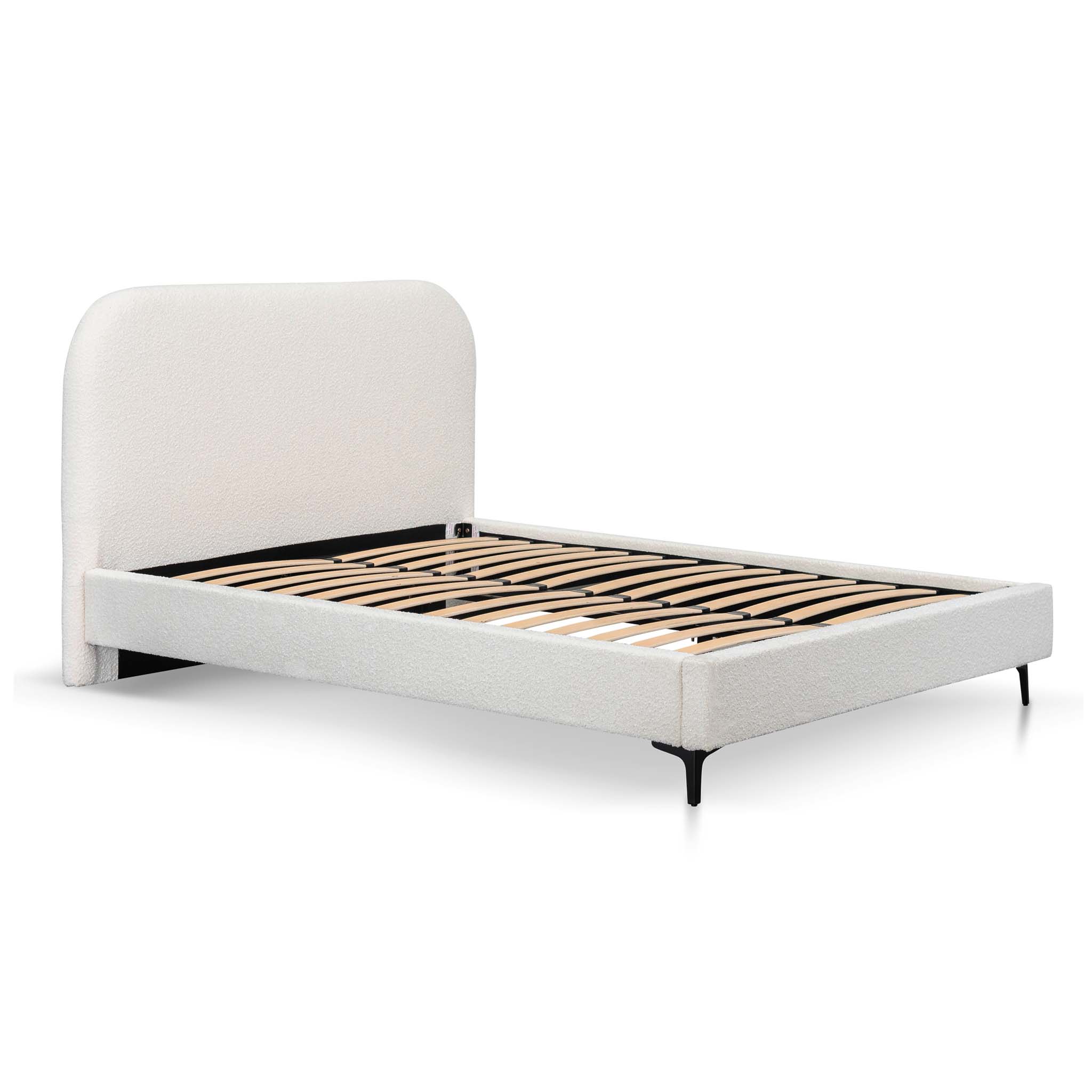 Harper King Bed Frame - Cream Boucle - Beds