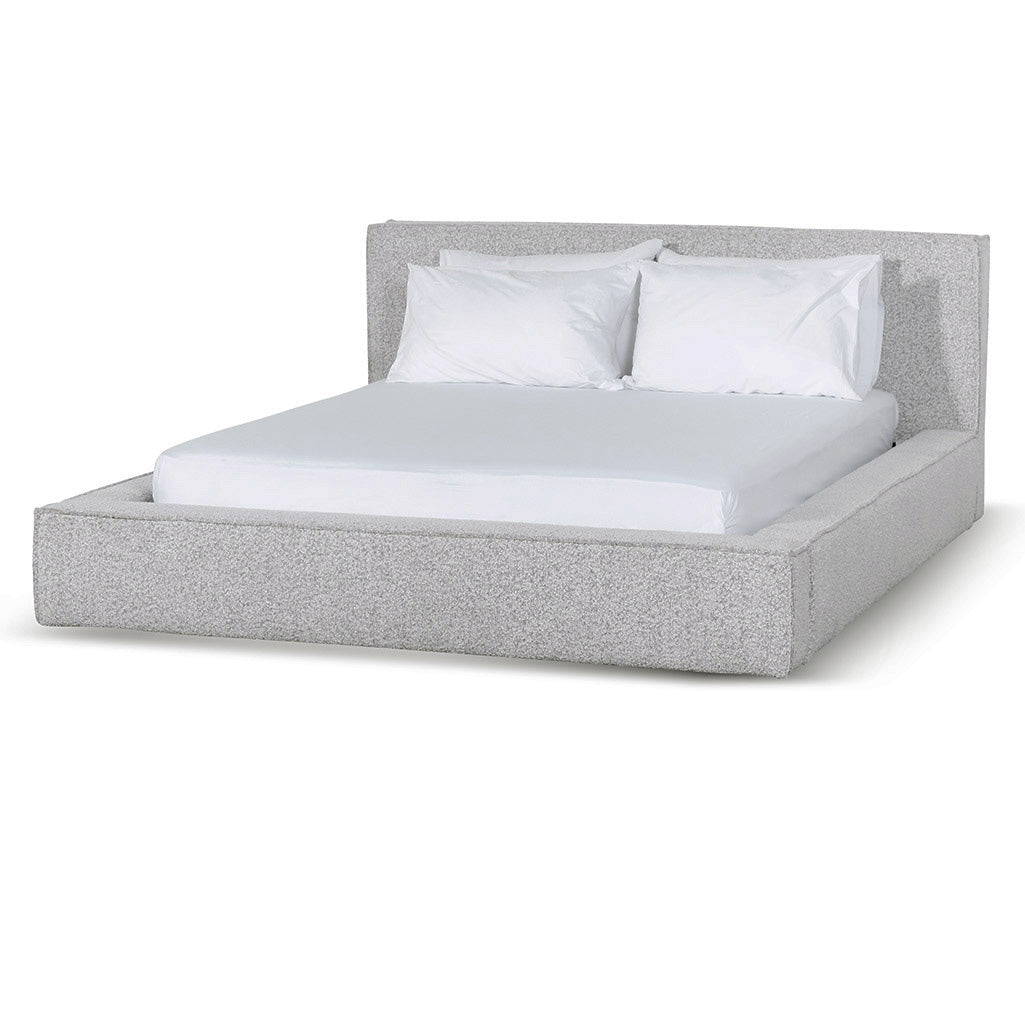 Harrison King Bed Frame - Pepper Boucle - Beds