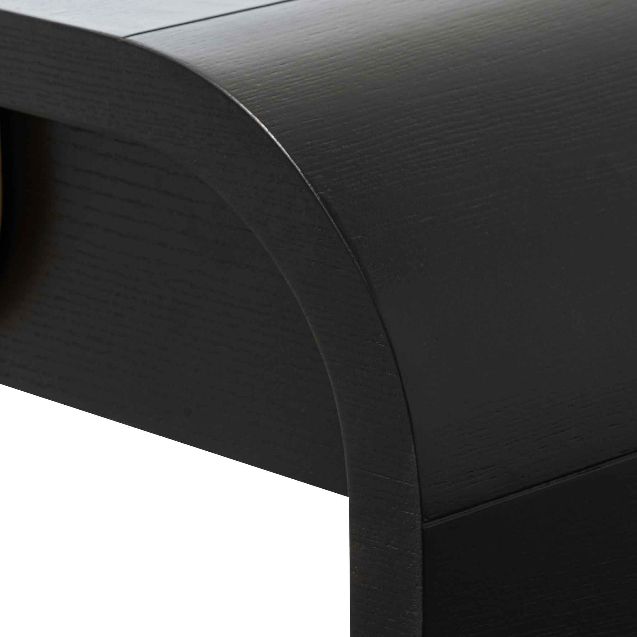 Haru 1.4m Console Table - Textured Espresso Black - Console