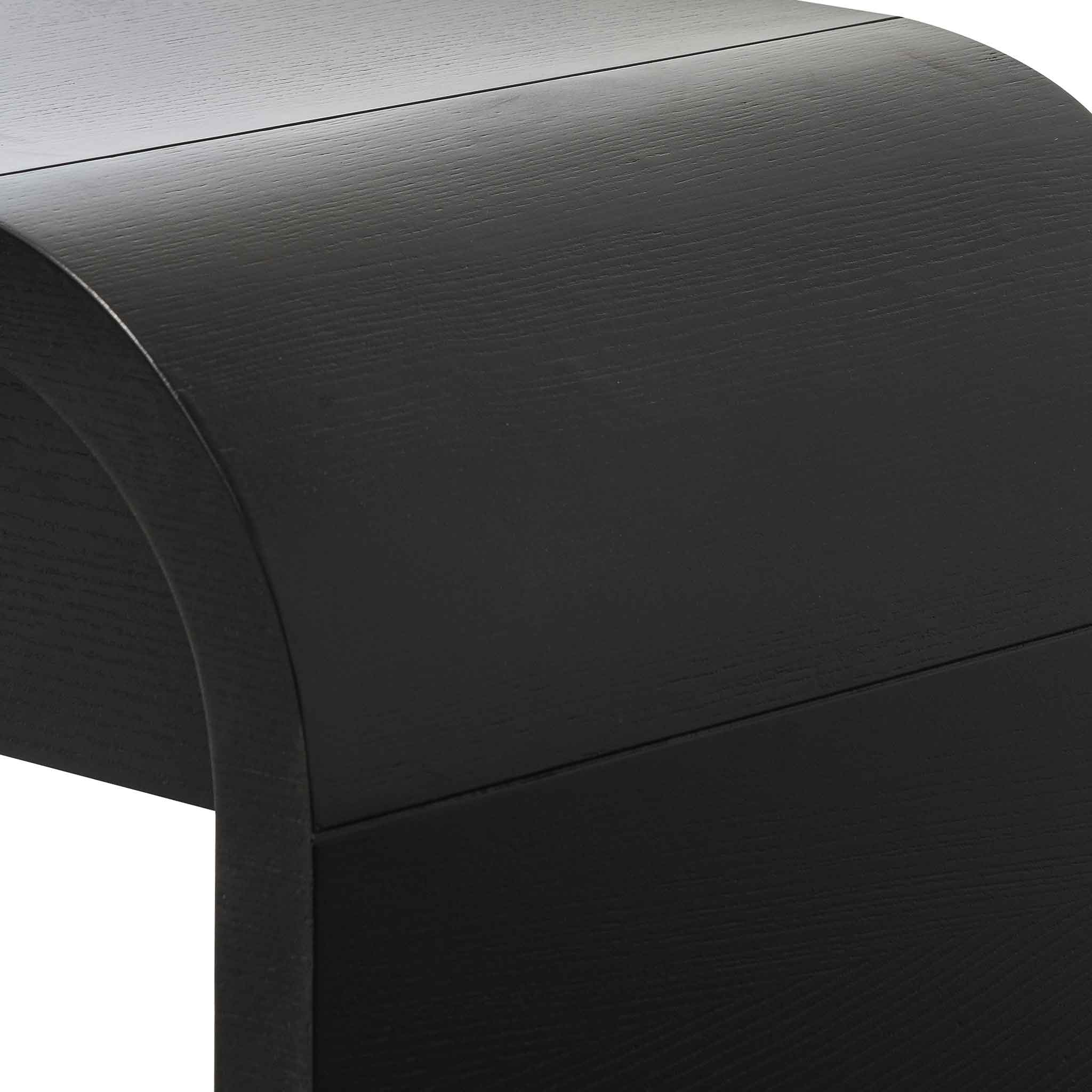 Haru 1.4m Console Table - Textured Espresso Black - Console