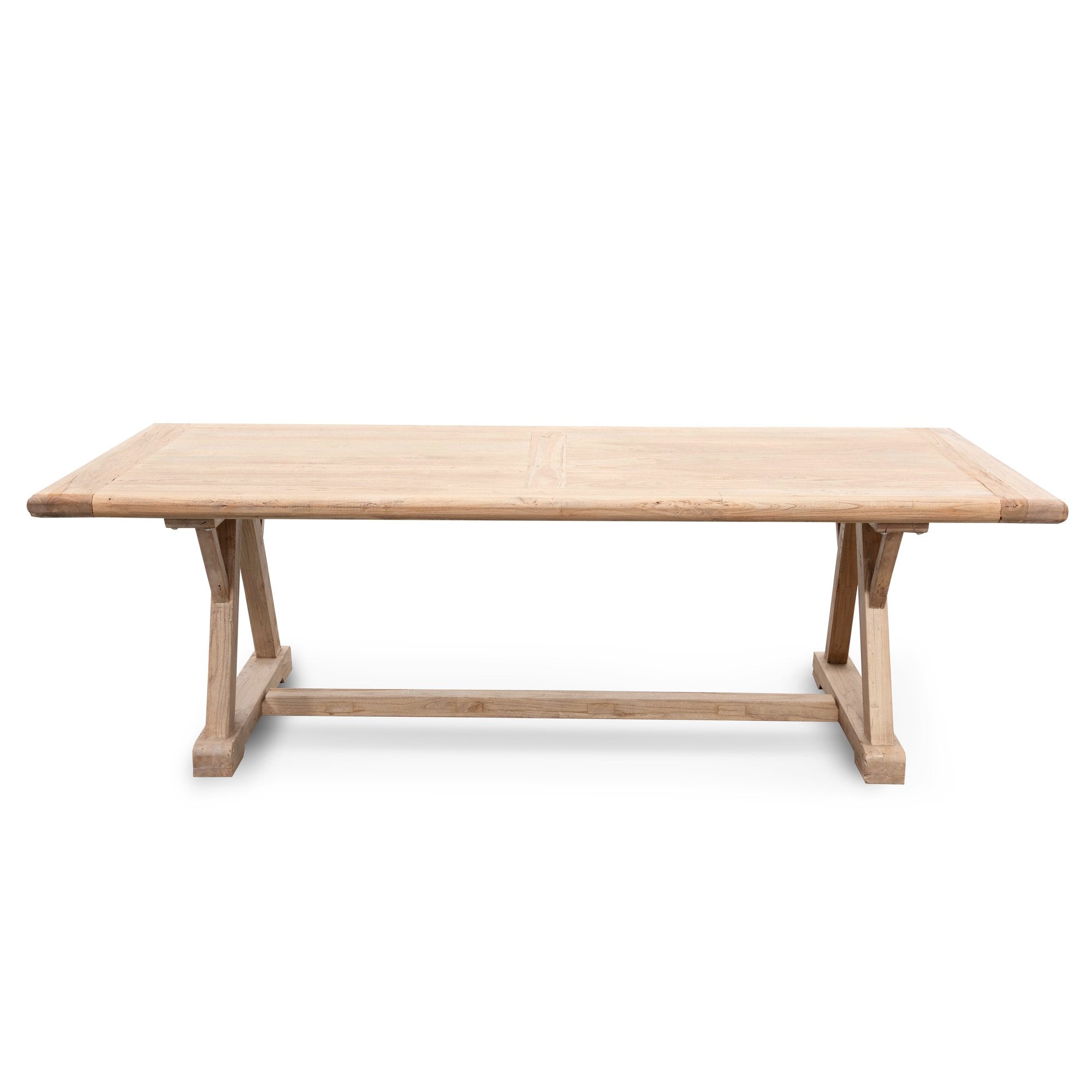 Hercules 8 Seater Reclaimed Elm Wood 2.4m Dining Table - Dining Tables