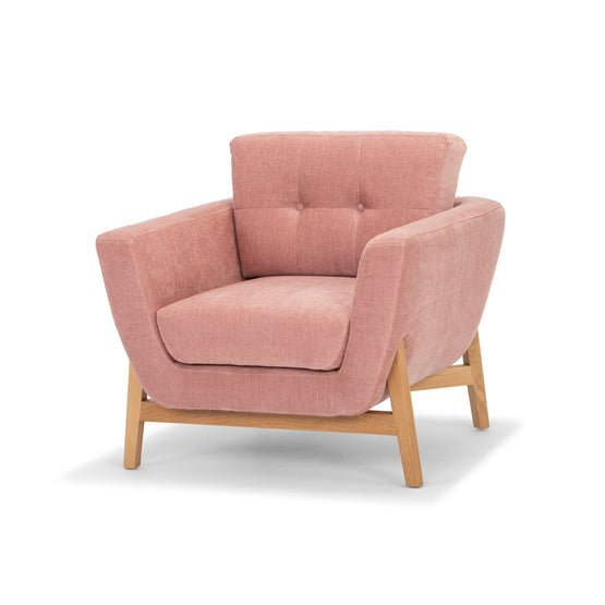 Hugo Armchair - Dusty Blush - Armchairs