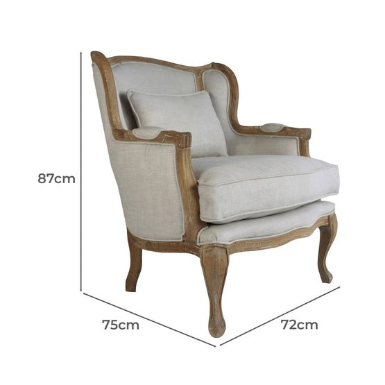 Hugo French Provincial Wingback Armchair - Armchairs