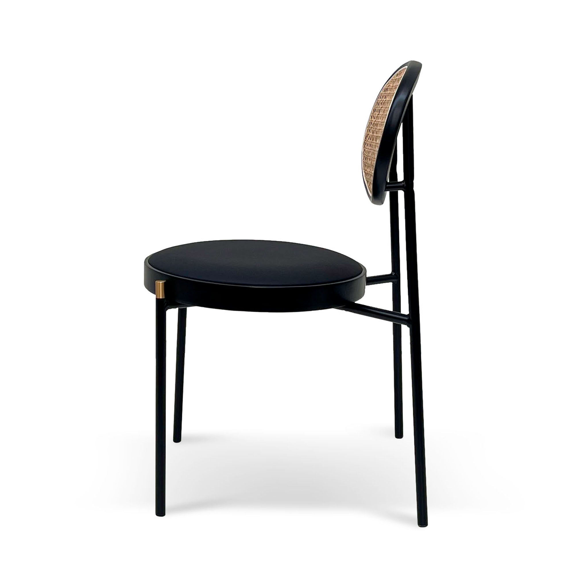 Isla Natural Rattan Dining Chair - Black - Dining Chairs