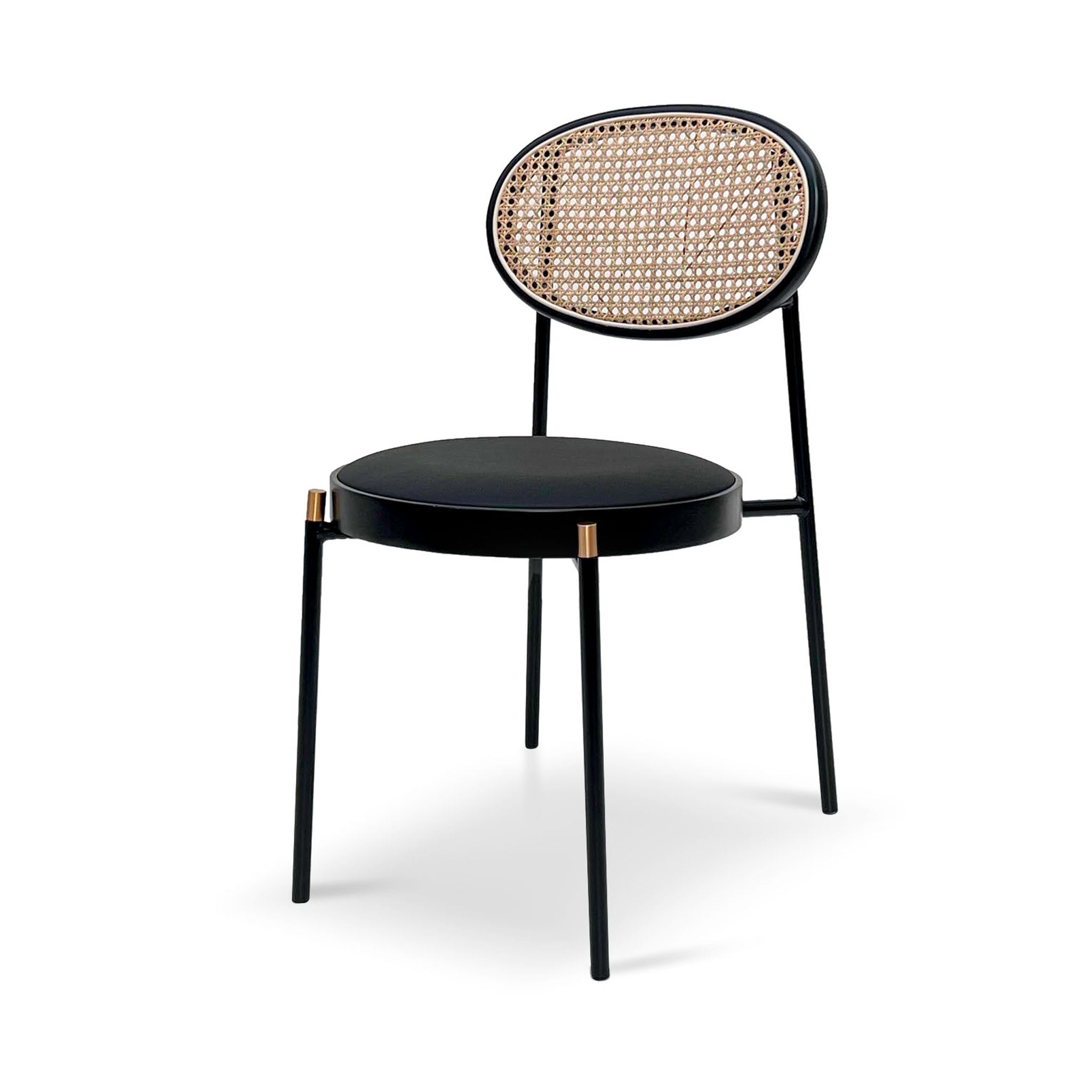 Isla Natural Rattan Dining Chair - Black - Dining Chairs