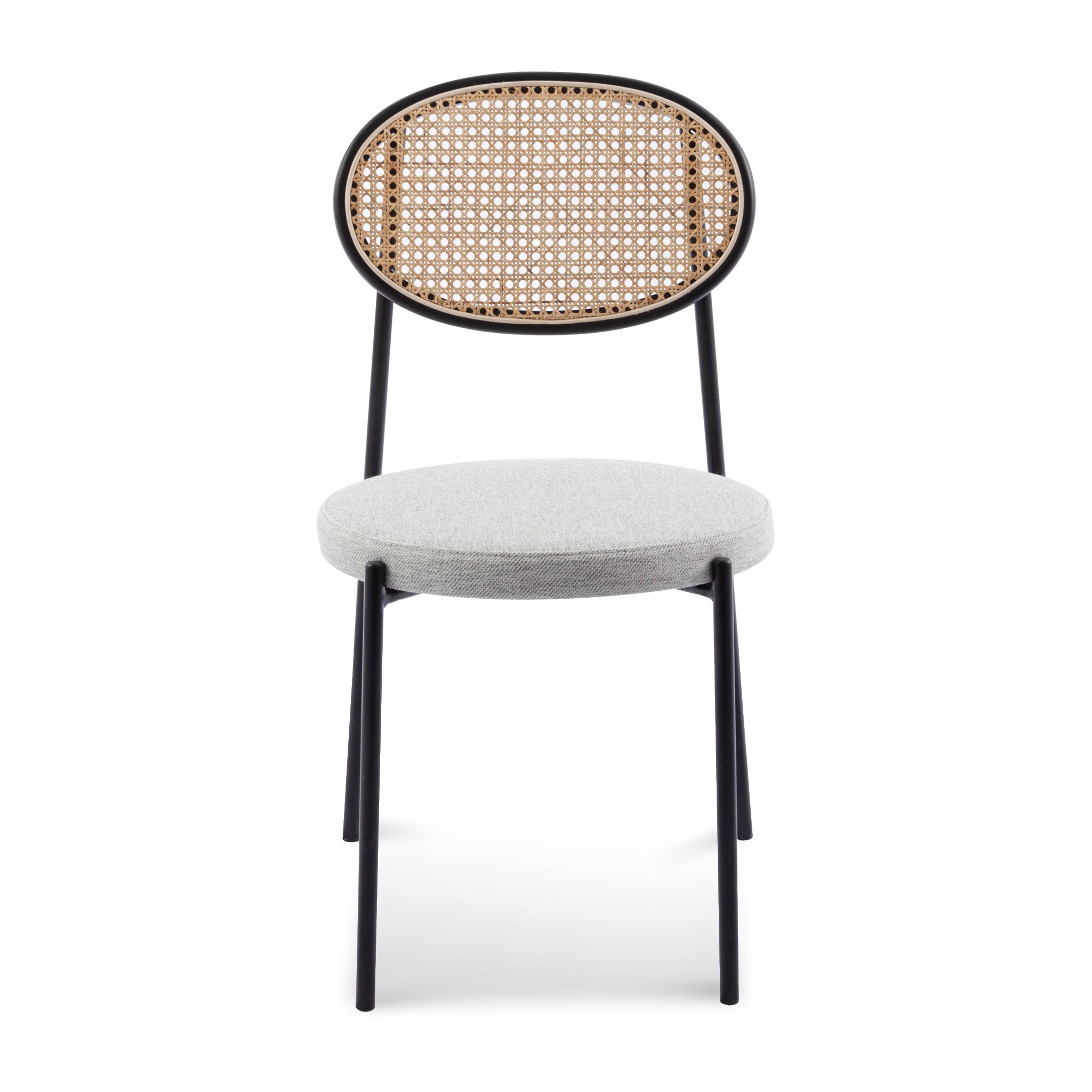 Isla Natural Rattan Dining Chair - Silver Grey - Dining Chairs