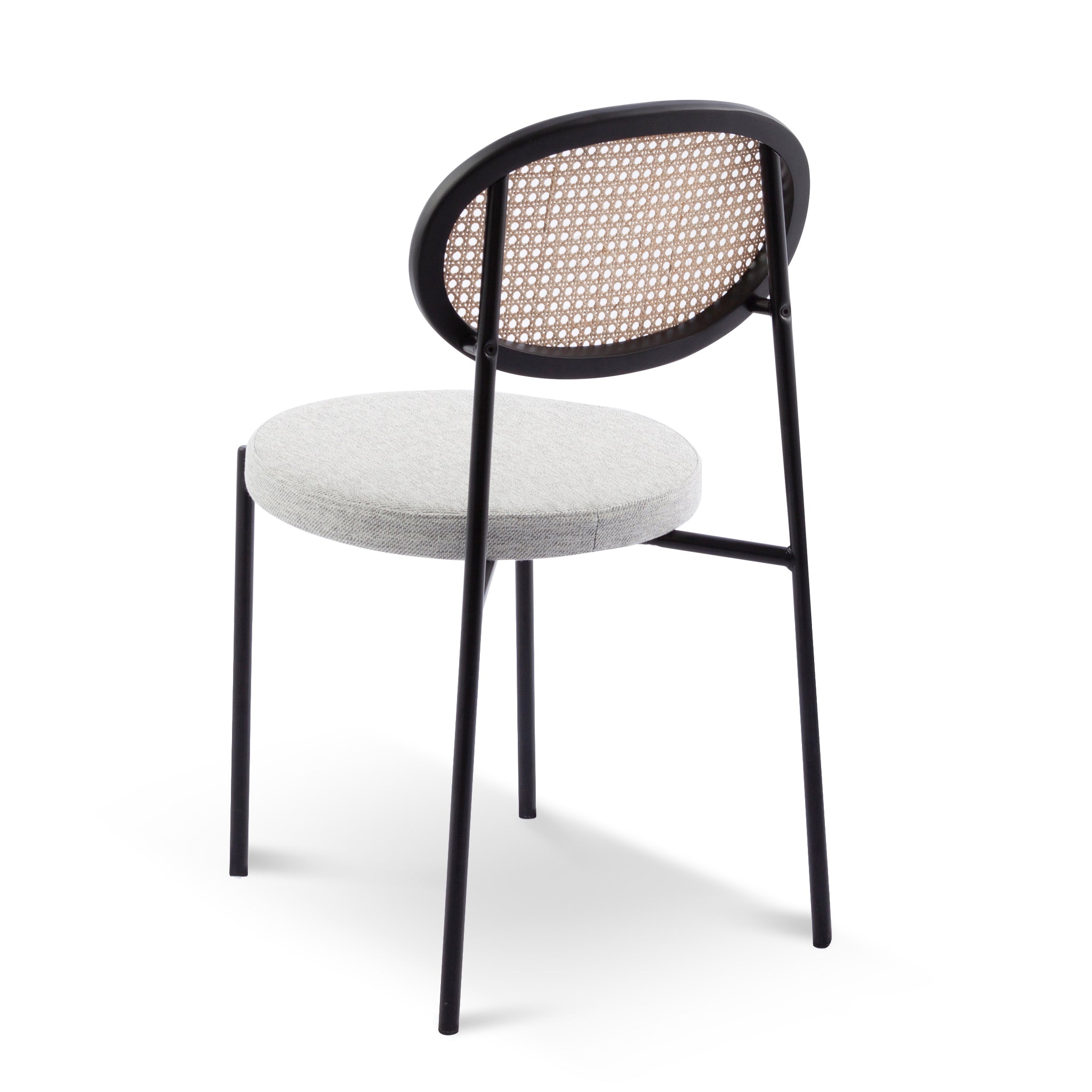 Isla Natural Rattan Dining Chair - Silver Grey - Dining Chairs