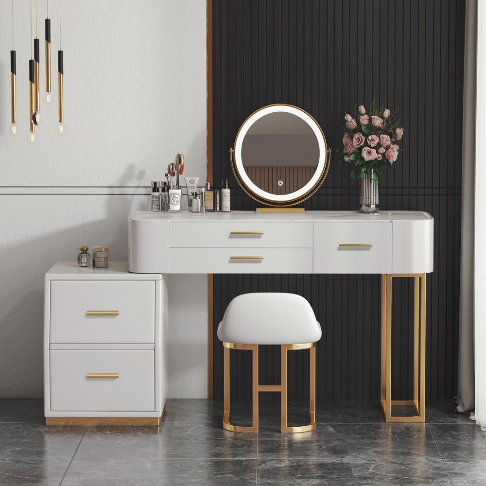 Istanbul L-Shaped Vanity Set - Make-Up Vanity