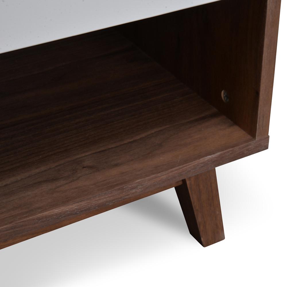 Ivy Wooden Bedside Table - Walnut - Bedside Tables