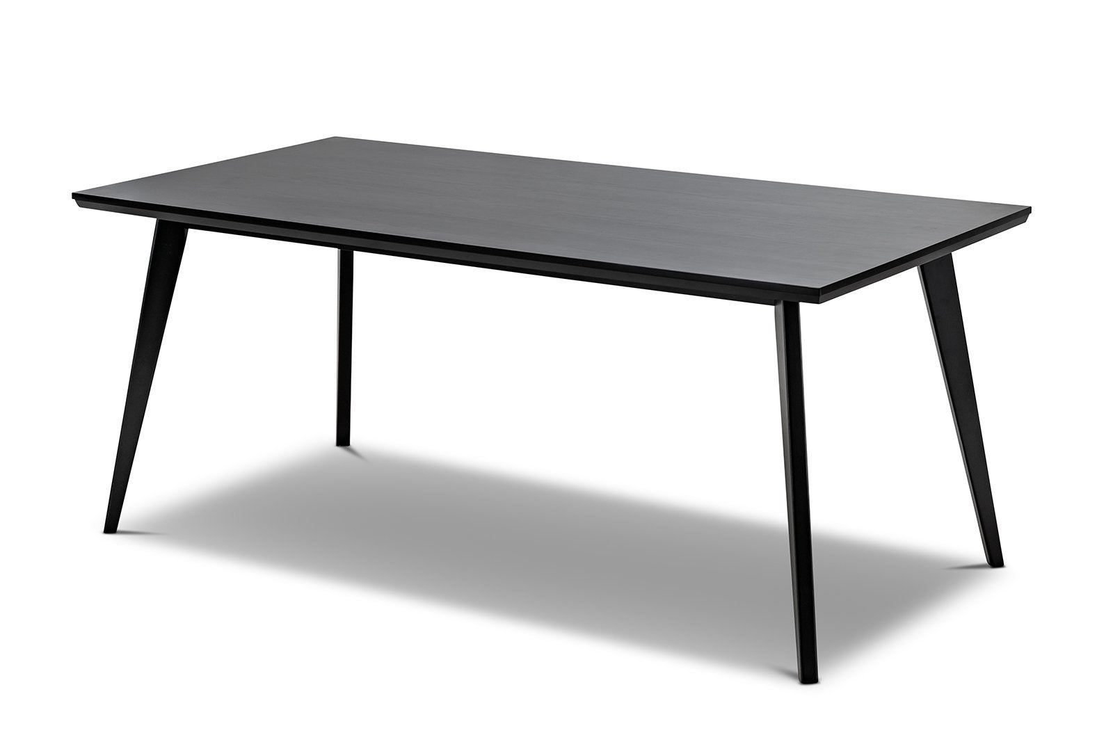 Jeff 1.8m Oak Dining Table - Black - Dining Tables