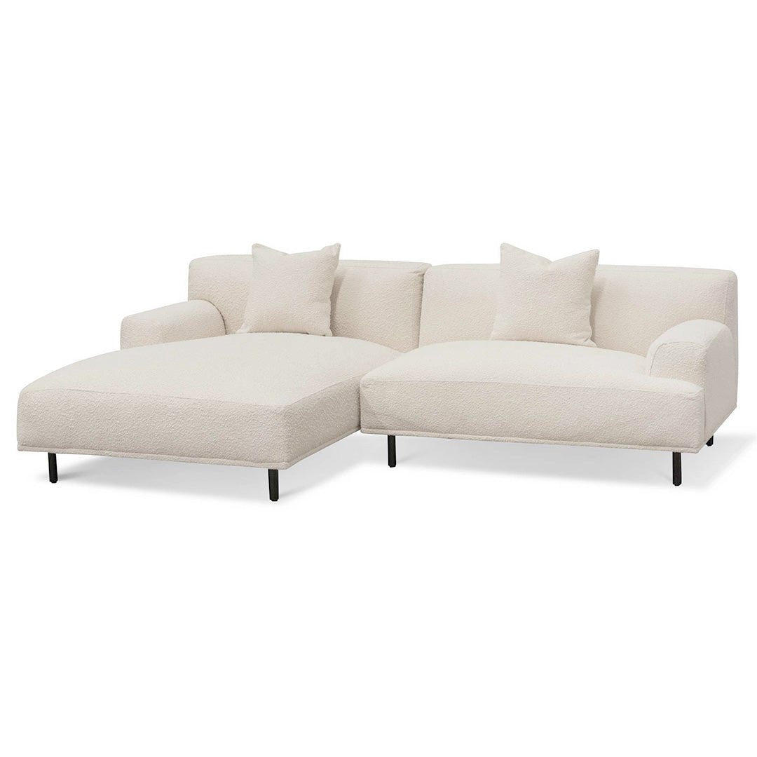 Julia Left Chaise Sofa - Ivory White Boucle - Sofas