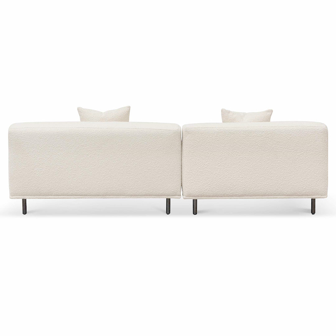 Julia Left Chaise Sofa - Ivory White Boucle - Sofas