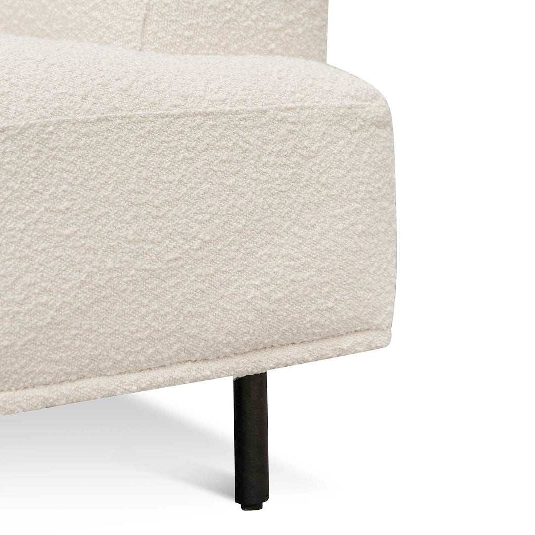 Julia Left Chaise Sofa - Ivory White Boucle - Sofas