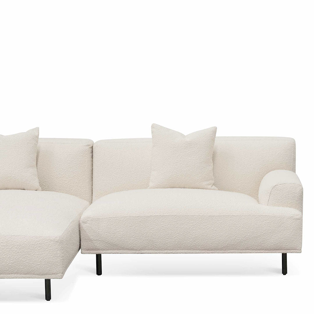 Julia Left Chaise Sofa - Ivory White Boucle - Sofas