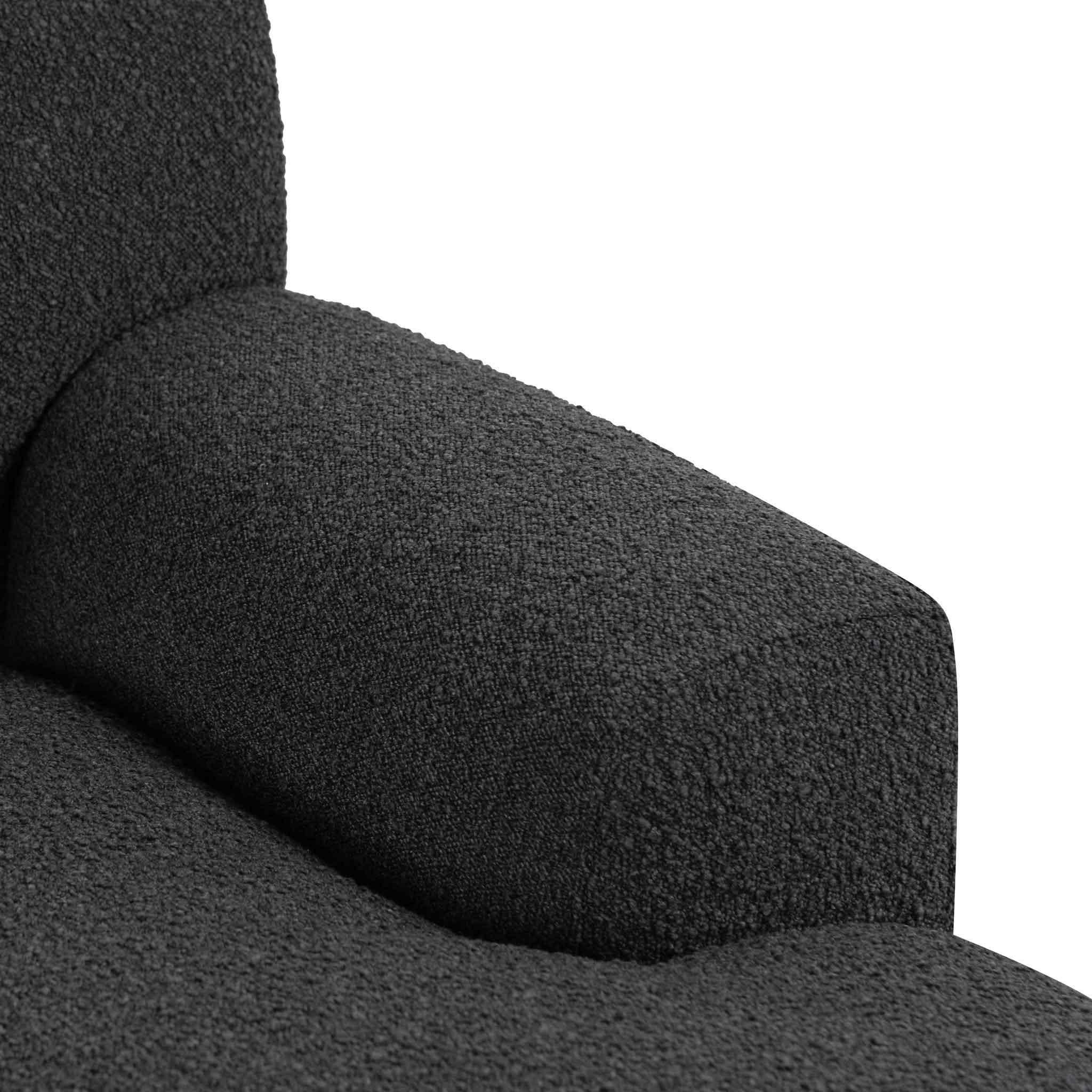 Julia Right Chaise Sofa - Charcoal Boucle - Sofas