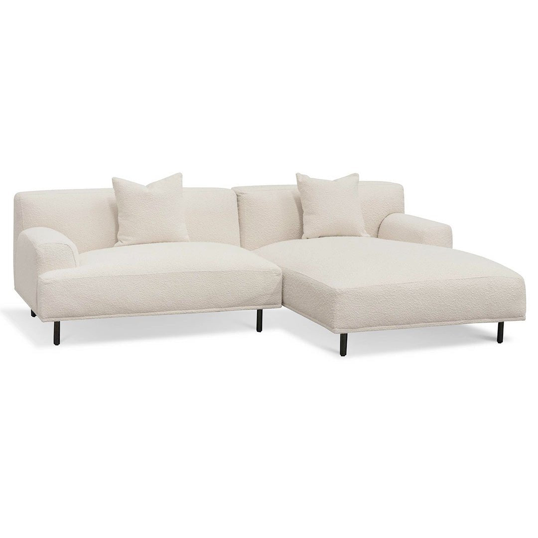 Julia Right Chaise Sofa - Ivory White Boucle - Sofas