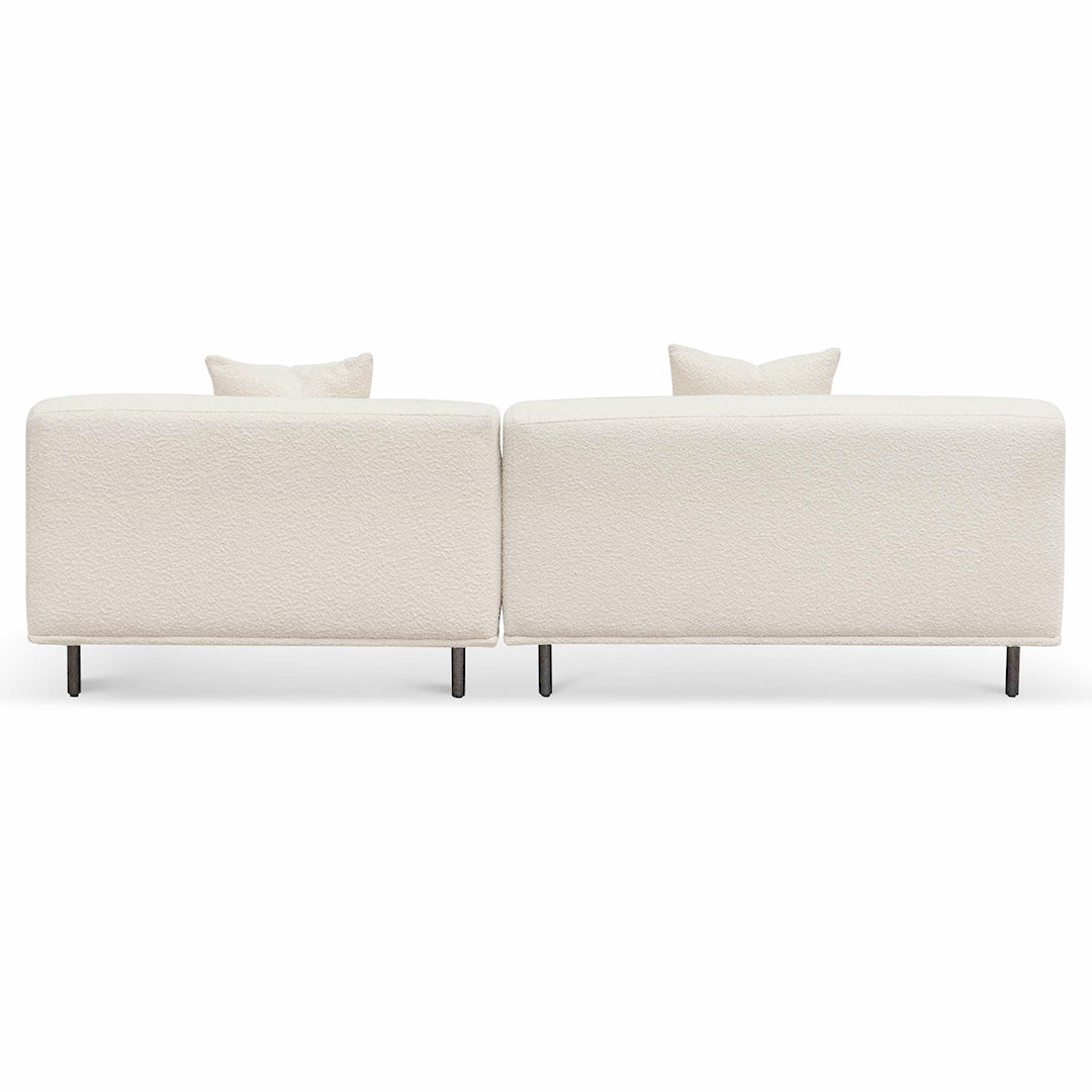 Julia Right Chaise Sofa - Ivory White Boucle - Sofas