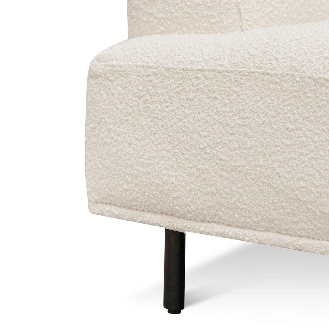 Julia Right Chaise Sofa - Ivory White Boucle - Sofas