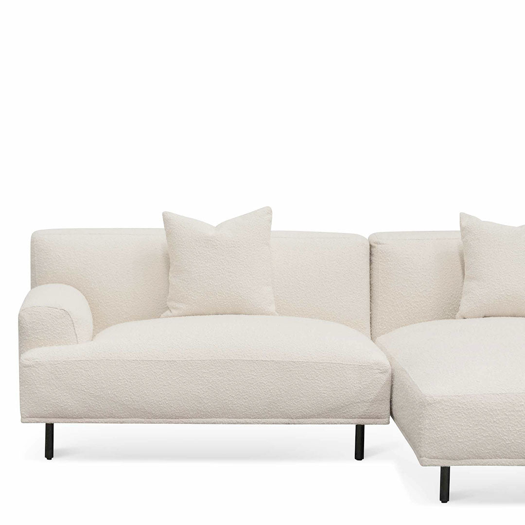 Julia Right Chaise Sofa - Ivory White Boucle - Sofas