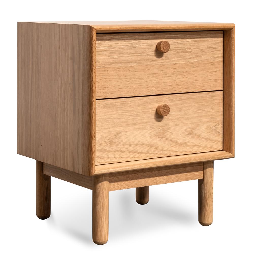 Kendrick 2 Drawer Side Table - Natural Oak - Bedside Tables