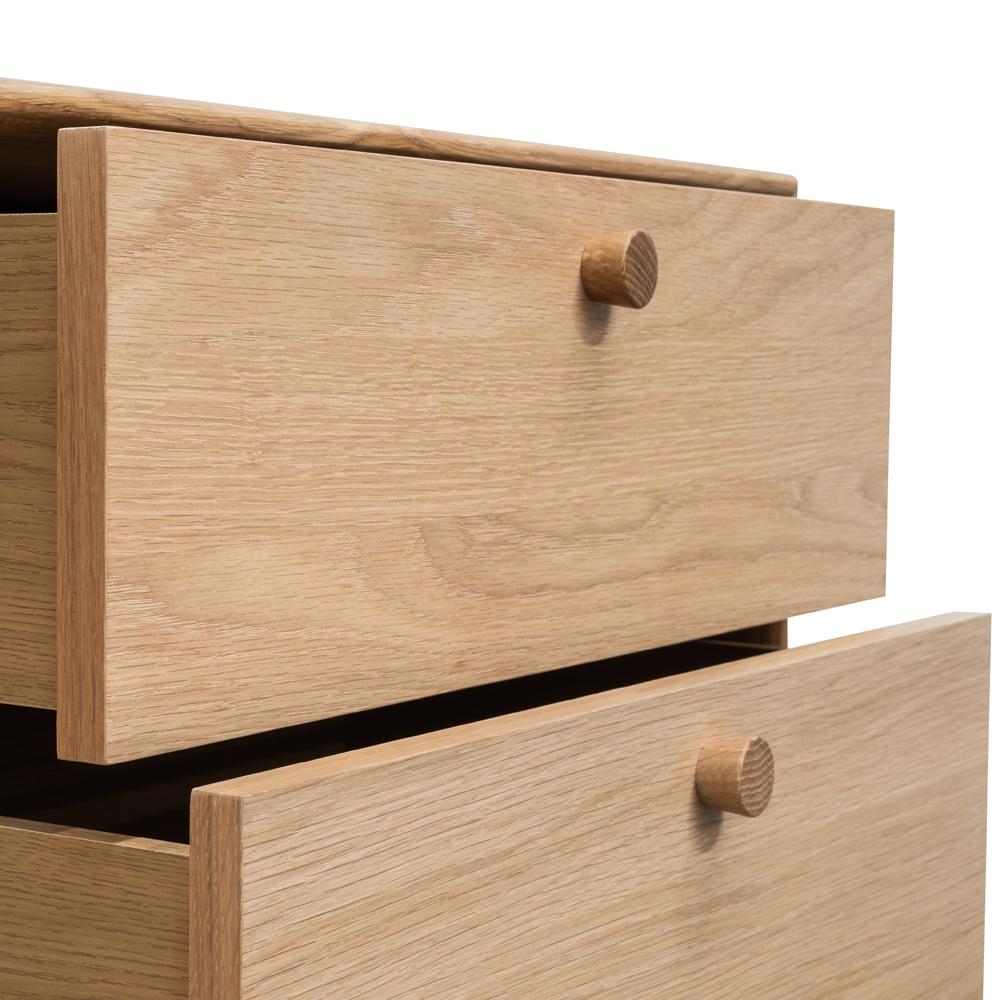 Kendrick 2 Drawer Side Table - Natural Oak - Bedside Tables