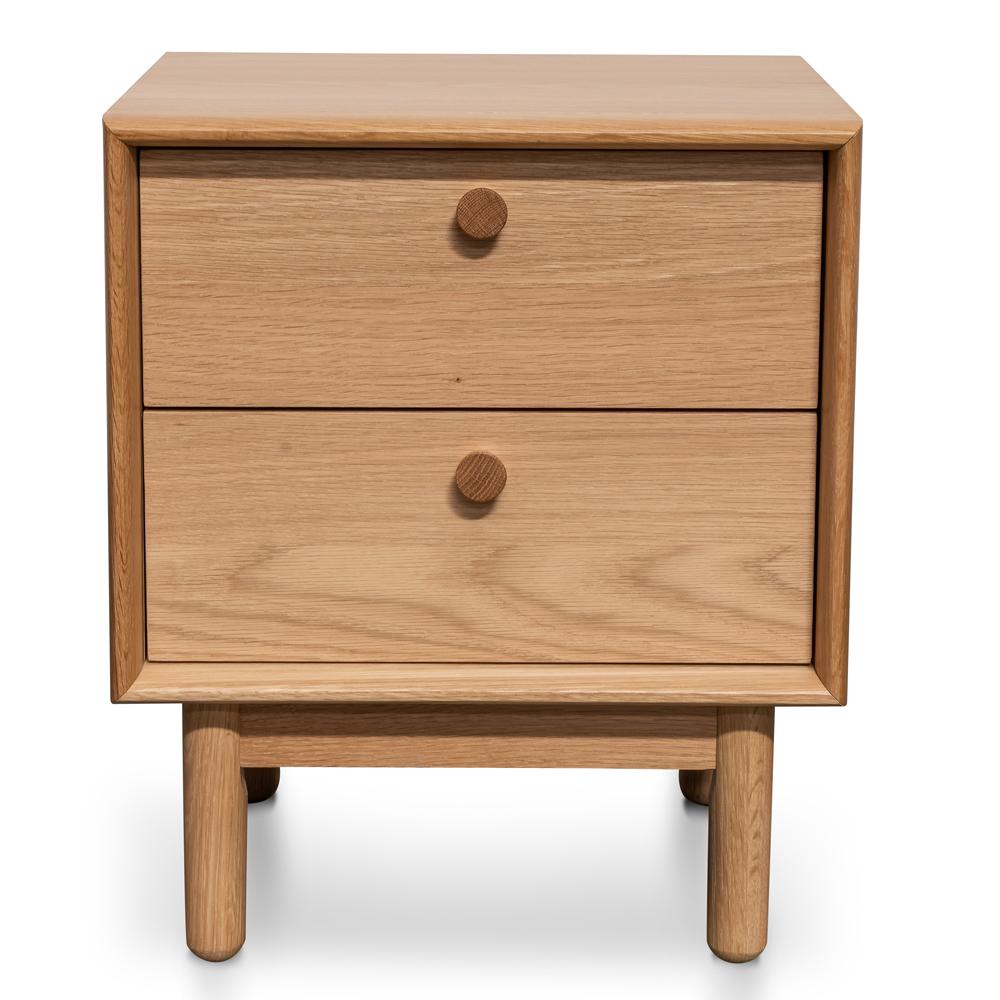 Kendrick 2 Drawer Side Table - Natural Oak - Bedside Tables