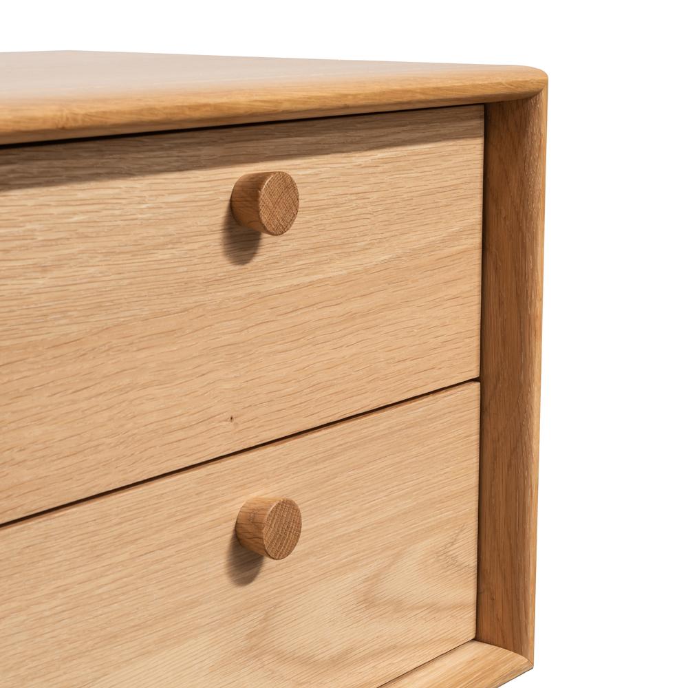 Kendrick 2 Drawer Side Table - Natural Oak - Bedside Tables