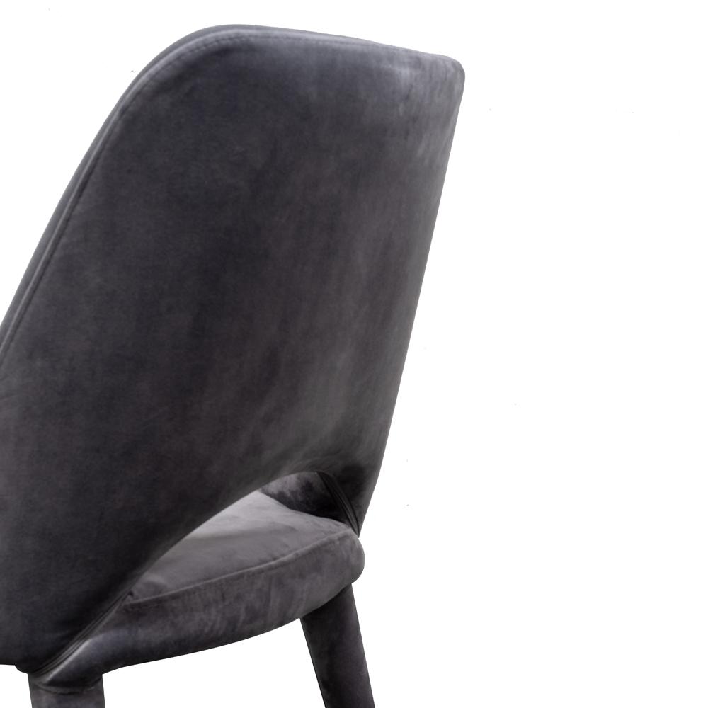 Laila Dining Chair - Dark Grey Velvet - Dining Chairs