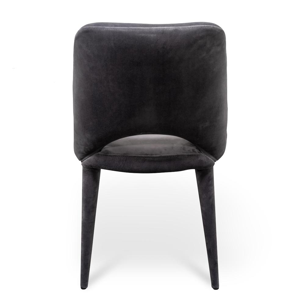 Laila Dining Chair - Dark Grey Velvet - Dining Chairs