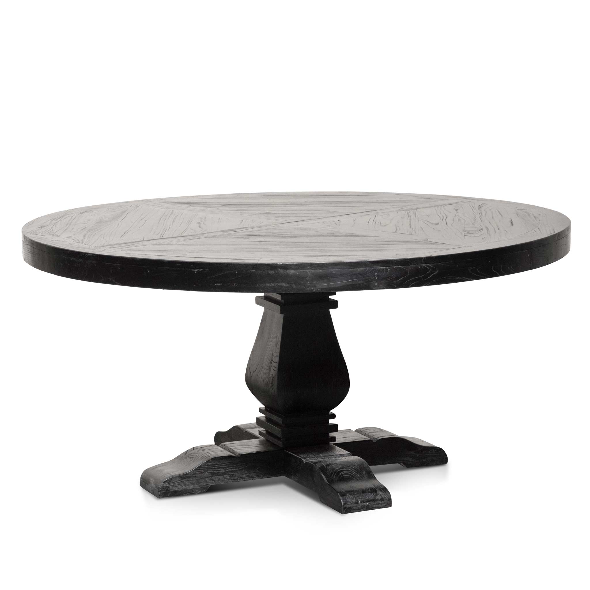 Lara 1.6m Round Dining Table - Full Black - Dining Tables