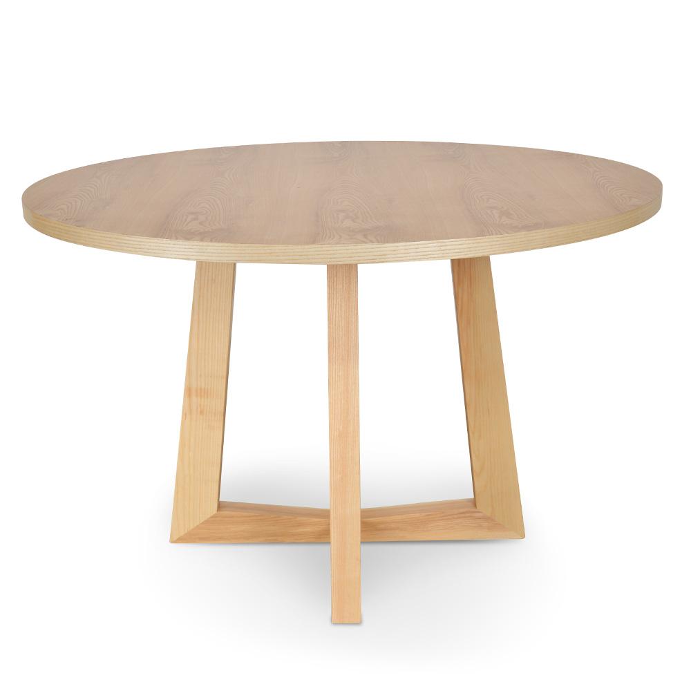 Leo 1.2m Round Wooden Dining Table - Natural - Dining Tables