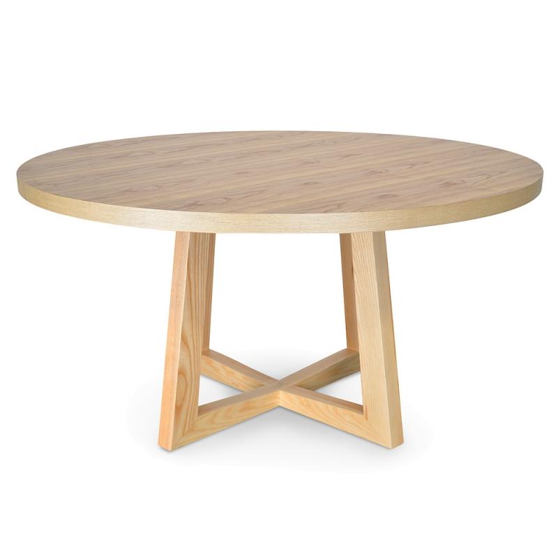 Leo 1.5m Round Wooden Dining Table - Natural - Dining Tables